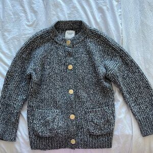 A&F Gray Button-Up Cardigan